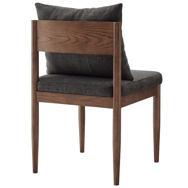 Modway Furniture Remington Wood Dining Side Chair - Sleek Scandinavian Design with Comfort and Durable Style Charcoal EEI-7242-CHA