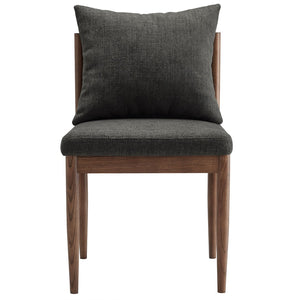 Modway Furniture Remington Wood Dining Side Chair - Sleek Scandinavian Design with Comfort and Durable Style Charcoal EEI-7242-CHA