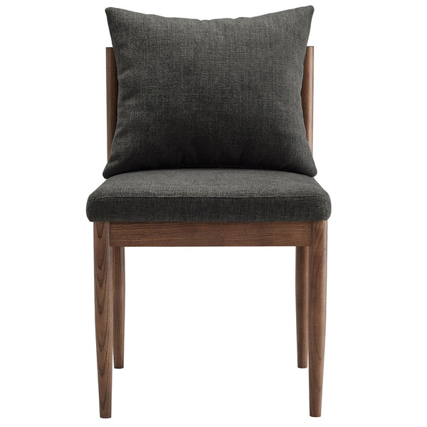 Modway Furniture Remington Wood Dining Side Chair - Sleek Scandinavian Design with Comfort and Durable Style Charcoal EEI-7242-CHA
