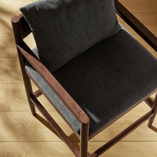 Modway Furniture Remington Counter Stool - Scandinavian-Inspired Solid Elm Design for Modern Dining & Bar Areas Charcoal EEI-7244-CHA