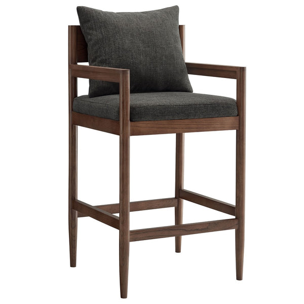 Modway Furniture Remington Bar Stool – Contemporary Scandinavian Design with Comfort and Support for Modern Spaces Charcoal EEI-7245-CHA