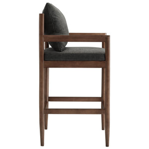 Modway Furniture Remington Bar Stool – Contemporary Scandinavian Design with Comfort and Support for Modern Spaces Charcoal EEI-7245-CHA