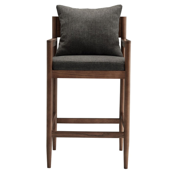 Modway Furniture Remington Bar Stool – Contemporary Scandinavian Design with Comfort and Support for Modern Spaces Charcoal EEI-7245-CHA