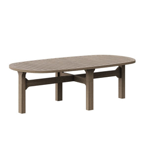 Modway Furniture Saratoga Solid Teak Outdoor Sofa Set with Angular Frames and Slatted Coffee Table Weathered Gray Flint EEI-7266-WGR-FLI