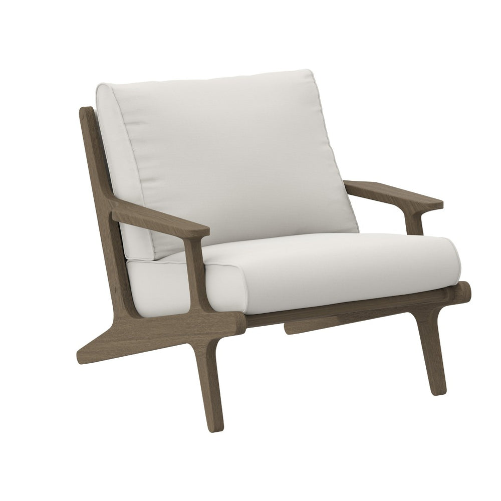 Modway Furniture Saratoga Outdoor Teak Wood Armchair - Stylish, Weather-Resistant Comfort for Patios & Decks! EEI-7248-WGR-WHI