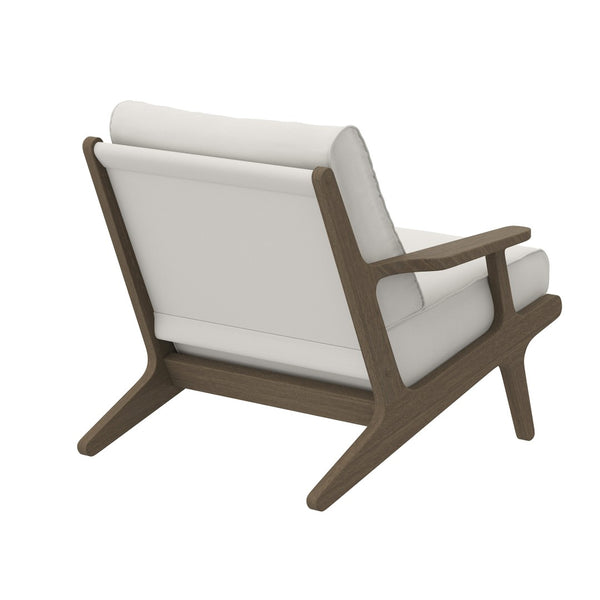 Modway Furniture Saratoga Outdoor Teak Wood Armchair - Stylish, Weather-Resistant Comfort for Patios & Decks! EEI-7248-WGR-WHI
