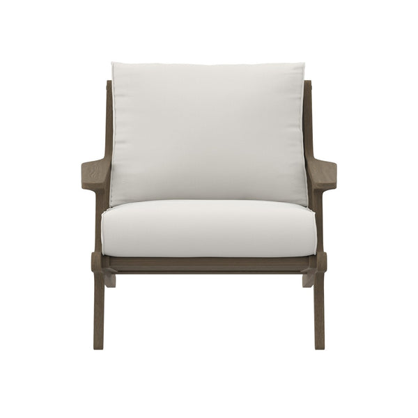 Modway Furniture Saratoga Outdoor Teak Wood Armchair - Stylish, Weather-Resistant Comfort for Patios & Decks! EEI-7248-WGR-WHI