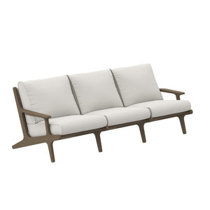 Modway Furniture Saratoga Outdoor Teak Sofa – Stylish, Weather-Resistant Seating for Patios, Porches, and Balconies EEI-7249-WGR-WHI
