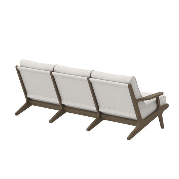 Modway Furniture Saratoga Outdoor Teak Sofa – Stylish, Weather-Resistant Seating for Patios, Porches, and Balconies EEI-7249-WGR-WHI