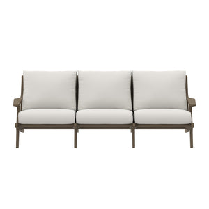 Modway Furniture Saratoga Outdoor Teak Sofa – Stylish, Weather-Resistant Seating for Patios, Porches, and Balconies EEI-7249-WGR-WHI