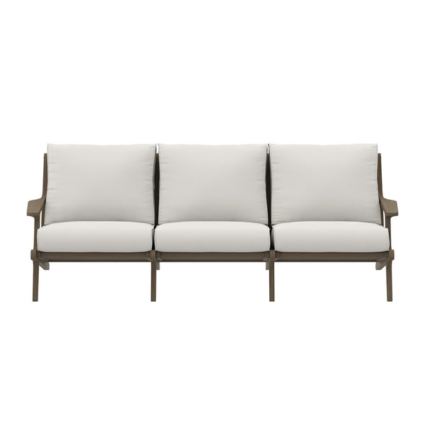 Modway Furniture Saratoga Outdoor Teak Sofa – Stylish, Weather-Resistant Seating for Patios, Porches, and Balconies EEI-7249-WGR-WHI