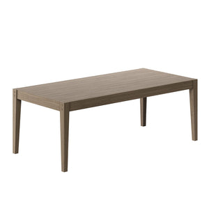 Modway Furniture Northlake Solid Teak Outdoor Dining Set Seats Six with Cross-back Armchairs Weathered Gray Pebble EEI-7445-WGR-PEB