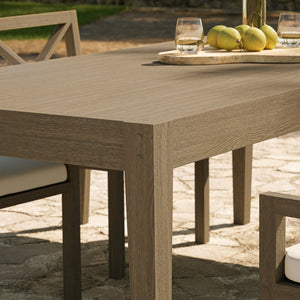 Modway Furniture Northlake 83" Rectangular Outdoor Teak Dining Table – Perfect for Patios, Modern Design & Durability EEI-7257-WGR