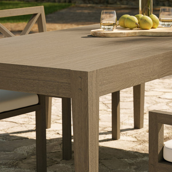 Modway Furniture Northlake 83" Rectangular Outdoor Teak Dining Table – Perfect for Patios, Modern Design & Durability EEI-7257-WGR