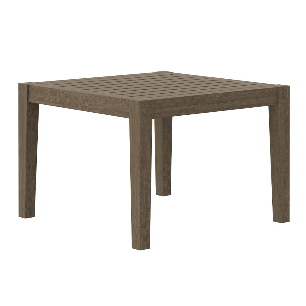 Modway Furniture Northlake Outdoor Teak Side Table - Weather-Resistant, Stylish Slatted Accent for Patios & Gardens EEI-7258-WGR