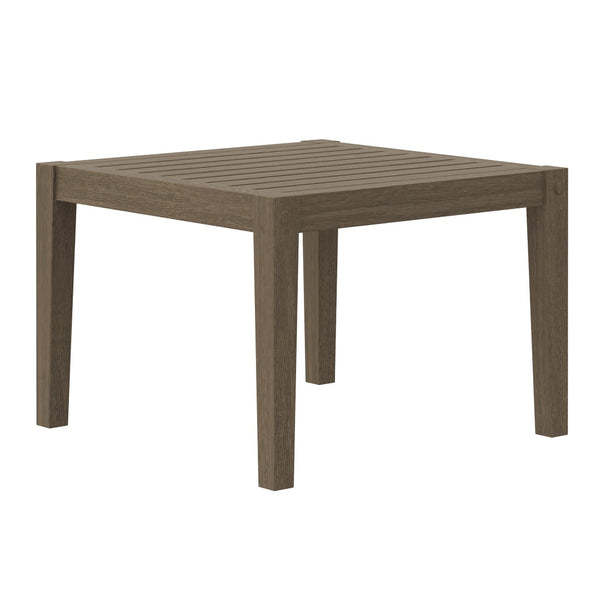 Modway Furniture Northlake Solid Teak Outdoor Chaise Lounge Set with Slatted Design for Patio Weathered Gray Pebble EEI-7276-WGR-PEB