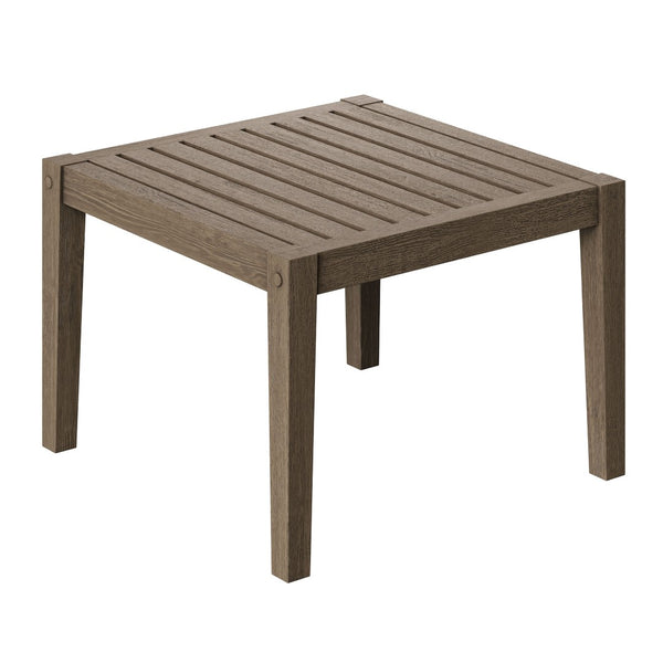 Modway Furniture Northlake Solid Teak Outdoor Chaise Lounge Set with Slatted Design for Patio Weathered Gray Pebble EEI-7276-WGR-PEB