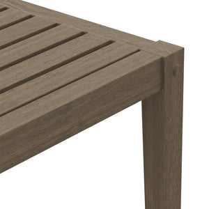 Modway Furniture Northlake Outdoor Teak Side Table - Weather-Resistant, Stylish Slatted Accent for Patios & Gardens EEI-7258-WGR
