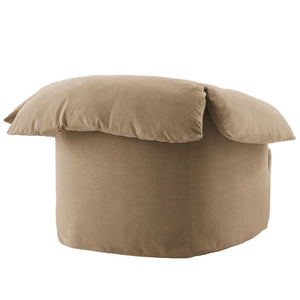 Modway Furniture Lark Oversized Barrel Lounge Chair with Removable Slipcover for Reading Nooks Almond EEI-7259-ALM