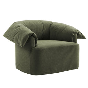 Modway Furniture Lark Oversized Barrel Lounge Chair with Removable Slipcover for Reading Nooks Sage EEI-7259-SGE