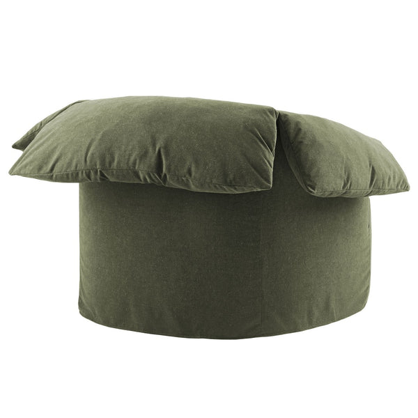 Modway Furniture Lark Oversized Barrel Lounge Chair with Removable Slipcover for Reading Nooks Sage EEI-7259-SGE