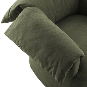 Modway Furniture Lark Oversized Barrel Lounge Chair with Removable Slipcover for Reading Nooks Sage EEI-7259-SGE