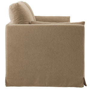 Modway Furniture Wellfleet Slipcovered Sofa with Down Blend Cushion French Piping and Sinuous Spring Support Almond EEI-7260-ALM