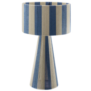 Modway Furniture Renae Handwoven Cotton Thread Table Lamp - Bohemian Chic Design for Modern Living Spaces, 20.9" Tall Capri Blue EEI-7261-CBL