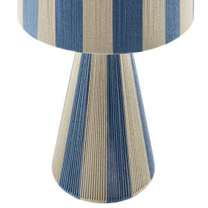 Modway Furniture Renae Handwoven Cotton Thread Table Lamp - Bohemian Chic Design for Modern Living Spaces, 20.9" Tall Capri Blue EEI-7261-CBL