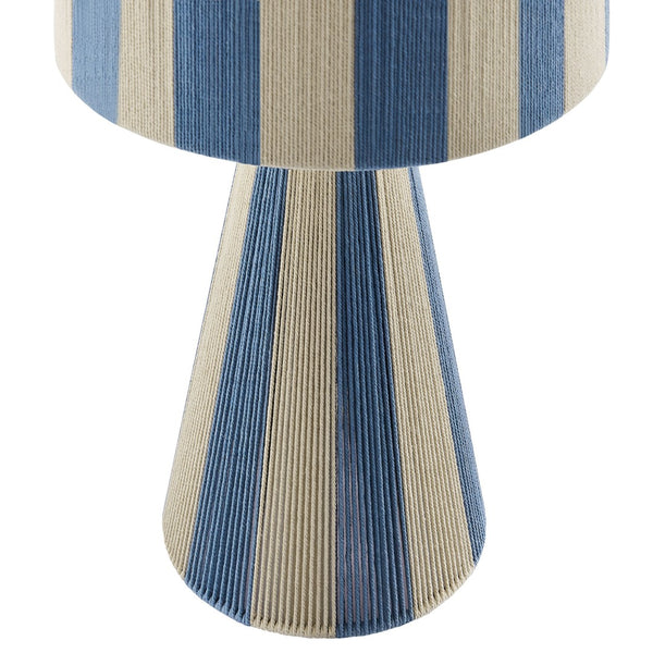 Modway Furniture Renae Handwoven Cotton Thread Table Lamp - Bohemian Chic Design for Modern Living Spaces, 20.9" Tall Capri Blue EEI-7261-CBL