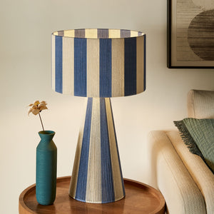 Modway Furniture Renae Handwoven Cotton Thread Table Lamp - Bohemian Chic Design for Modern Living Spaces, 20.9" Tall Capri Blue EEI-7261-CBL