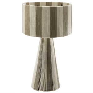 Modway Furniture Renae Handwoven Cotton Thread Table Lamp - Bohemian Chic Design for Modern Living Spaces, 20.9" Tall Cobblestone EEI-7261-COB