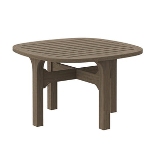 Modway Furniture Saratoga Solid Teak Outdoor Chaise Set with Slatted Side Table for Patio Poolside Weathered Gray Pebble EEI-7269-WGR-PEB