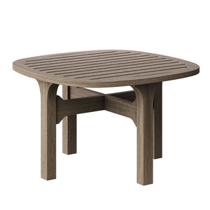 Modway Furniture Saratoga Solid Teak Outdoor Chaise Set with Slatted Side Table for Patio Poolside Weathered Gray Flint EEI-7269-WGR-FLI