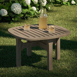 Modway Furniture Saratoga Outdoor Teak Wood Side Table - Stylish, Durable, and Perfect for Patios & Gardens EEI-7263-WGR