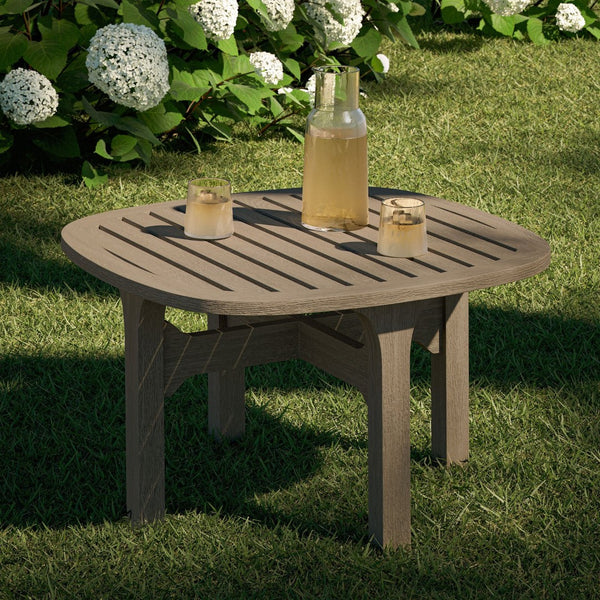 Modway Furniture Saratoga Outdoor Teak Wood Side Table - Stylish, Durable, and Perfect for Patios & Gardens EEI-7263-WGR