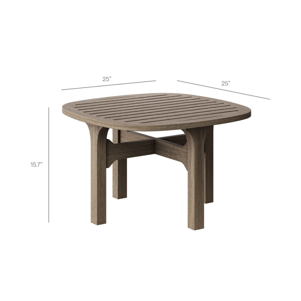 Modway Furniture Saratoga Outdoor Teak Wood Side Table - Stylish, Durable, and Perfect for Patios & Gardens EEI-7263-WGR