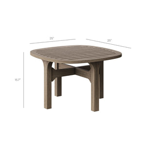 Modway Furniture Saratoga Outdoor Teak Wood Side Table - Stylish, Durable, and Perfect for Patios & Gardens EEI-7263-WGR