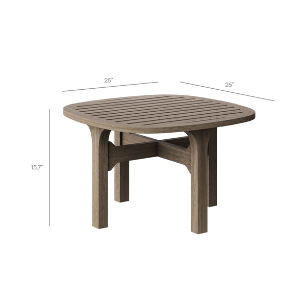Modway Furniture Saratoga Outdoor Teak Wood Side Table - Stylish, Durable, and Perfect for Patios & Gardens EEI-7263-WGR