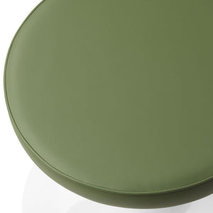 Modway Furniture Lippa Vegan Leather Round Stool - Stylish Mid-Century Modern Accent Seat for Versatile Use Leaf EEI-7264-LEA