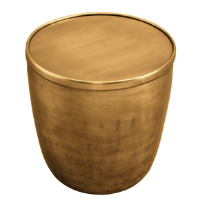 Modway Furniture Viora Burnished Brass Metal Side Table - Stylish Storage Solution for Living Room & Bedroom Decor EEI-7272-BBR