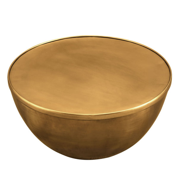 Modway Furniture Viora 32 Inch Burnished Brass Metal Storage Coffee Table - Modern Design & Hidden Compartment Essentials EEI-7277-BBR