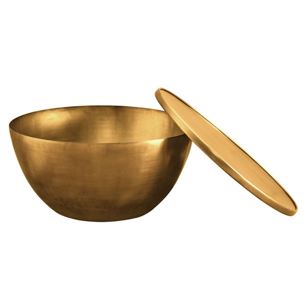 Modway Furniture Viora 32 Inch Burnished Brass Metal Storage Coffee Table - Modern Design & Hidden Compartment Essentials EEI-7277-BBR