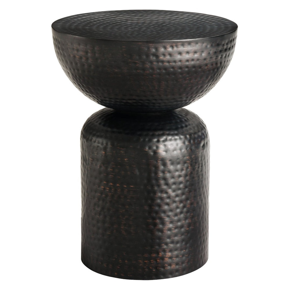 Modway Furniture Mella Hammered Metal Side Table - Sculptural Accent for Modern Decor, Versatile & Durable Design EEI-7278-BLK