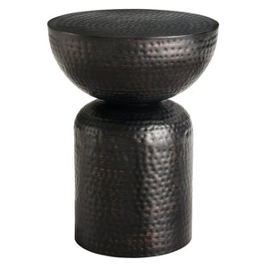 Modway Furniture Mella Hammered Metal Side Table - Sculptural Accent for Modern Decor, Versatile & Durable Design EEI-7278-BLK