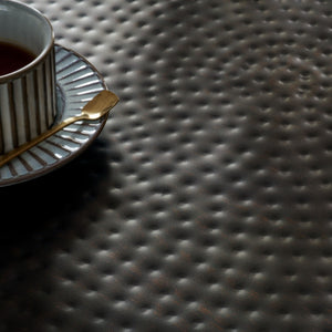 Modway Furniture Mella 32 Inch Hammered Metal Coffee Table – Modern Drum Design, Stylish Focal Point for Living Rooms EEI-7279-BLK