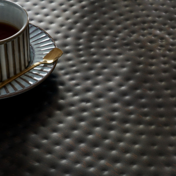 Modway Furniture Mella 32 Inch Hammered Metal Coffee Table – Modern Drum Design, Stylish Focal Point for Living Rooms EEI-7279-BLK