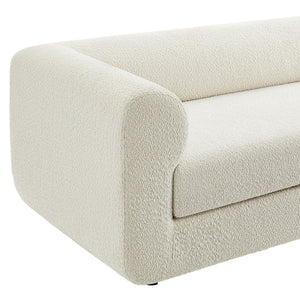 Modway Furniture Leif 89" Boucle Upholstered Sofa - Contemporary Tuxedo Design with Plush Comfort for Any Space EEI-7280-PRL