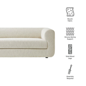 Modway Furniture Leif 89" Boucle Upholstered Sofa - Contemporary Tuxedo Design with Plush Comfort for Any Space EEI-7280-PRL