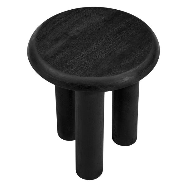 Modway Furniture Mavina Mango Wood Side Table – Modern Accent Piece with Natural Warmth for Your Living Space Black EEI-7284-BLK